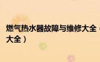 燃气热水器故障与维修大全（11月03日燃气热水器故障维修大全）