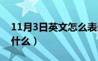 11月3日英文怎么表示（11月03日listary是什么）