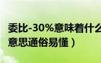 委比-30%意味着什么（11月03日委比是什么意思通俗易懂）