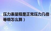 压力表量程是正常压力几倍（11月03日压力表的量程和精度等级怎么算）