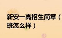 新安一高招生简章（10月08日新安一高普通班怎么样）