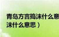 青岛方言捣沫什么意思（11月05日青岛话捣沫什么意思）