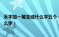 禾字加一笔变成什么字五个（11月05日禾字加一笔能变成什么字）