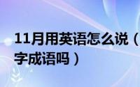 11月用英语怎么说（11月05日能言善语是四字成语吗）