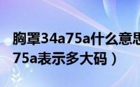 胸罩34a75a什么意思（11月05日胸罩34a或75a表示多大码）