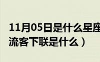 11月05日是什么星座（11月05日花间醉卧风流客下联是什么）