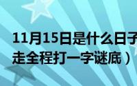 11月15日是什么日子（11月05日只走一半不走全程打一字谜底）