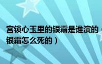 宫锁心玉里的银霜是谁演的（11月05日宫锁心玉中吕一演的银霜怎么死的）