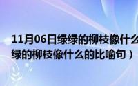 11月06日绿绿的柳枝像什么的比喻句怎么写（11月06日绿绿的柳枝像什么的比喻句）