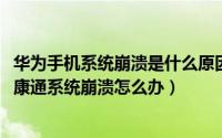 华为手机系统崩溃是什么原因造成的（11月06日四川天府健康通系统崩溃怎么办）