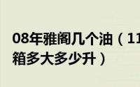 08年雅阁几个油（11月06日08款本田雅阁油箱多大多少升）