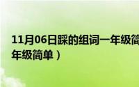 11月06日踩的组词一年级简单一点（11月06日踩的组词一年级简单）