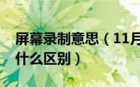 屏幕录制意思（11月06日屏幕录制和录音有什么区别）