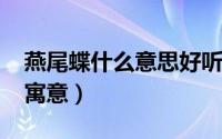 燕尾蝶什么意思好听吗（10月08日燕尾蝶的寓意）