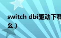 switch dbi驱动下载（11月06日dbi法是什么）