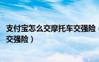 支付宝怎么交摩托车交强险（10月08日支付宝怎么买摩托车交强险）