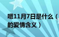 嗯11月7日是什么（11月07日973数字代表的爱情含义）