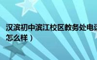 汉滨初中滨江校区教务处电话（11月08日汉滨初中滨江校区怎么样）