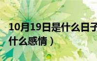 10月19日是什么日子（10月08日卡农表达了什么感情）