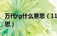 万代rg什么意思（11月08日万代rkf是什么意思）