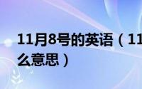 11月8号的英语（11月08日内个在英语中什么意思）