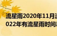 流星雨2020年11月流星雨几点（11月08日2022年有流星雨时间表）