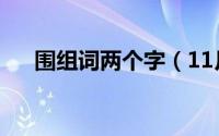 围组词两个字（11月09日围怎么组词）