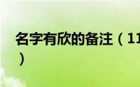 名字有欣的备注（11月10日名字带欣的备注）