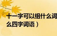 十一字可以组什么词（11月10日脱可以组什么四字词语）