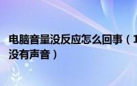 电脑音量没反应怎么回事（11月09日为什么电脑音量正常却没有声音）