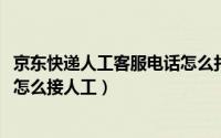 京东快递人工客服电话怎么打（11月10日京东快递客服电话怎么接人工）