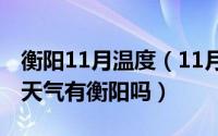 衡阳11月温度（11月10日湖南将迎暴雪冰冻天气有衡阳吗）