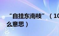 “自挂东南枝”（10月08日自挂东南枝是什么意思）