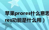 苹果prores什么意思（11月10日苹果14prores功能是什么用）