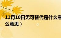 11月10日无可替代是什么意思啊（11月10日无可替代是什么意思）