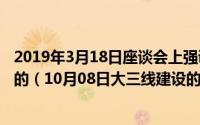 2019年3月18日座谈会上强调什么是落实立德树人根本任务的（10月08日大三线建设的历史经验和教训）