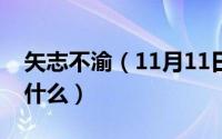 矢志不渝（11月11日矢志不渝的具体意思是什么）