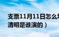 支票11月11日怎么填写（11月11日乡爱13清明是谁演的）