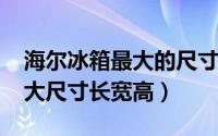 海尔冰箱最大的尺寸（11月11日海尔冰箱最大尺寸长宽高）