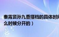 秦霄贤孙九香搭档的具体时间（11月11日秦霄贤和孙九香什么时候分开的）