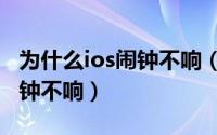 为什么ios闹钟不响（10月08日为什么苹果闹钟不响）