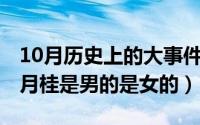 10月历史上的大事件（10月08日历史上的筱月桂是男的是女的）