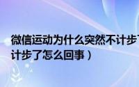 微信运动为什么突然不计步了?（11月12日微信运动突然不计步了怎么回事）