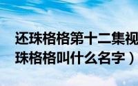 还珠格格第十二集视频（11月12日动漫版还珠格格叫什么名字）