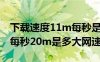 下载速度11m每秒是算快吗（11月12日下载每秒20m是多大网速）