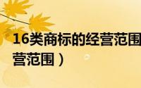 16类商标的经营范围（11月12日商标16类经营范围）