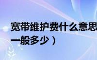 宽带维护费什么意思（11月12日宽带维护费一般多少）