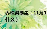 乔秧梁墨尘（11月13日梁墨尘乔央的小说叫什么）