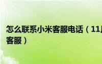 怎么联系小米客服电话（11月13日如何正确的联系小米在线客服）