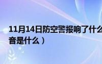 11月14日防空警报响了什么意思（11月13日防空警报的声音是什么）